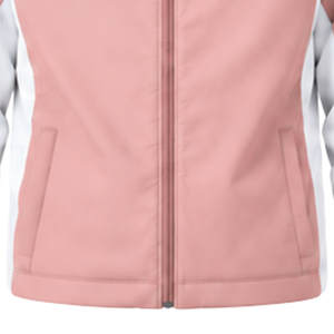 <b>Pink</b> White Panel Hooded <b>Jacket</b> Full Zip Custom Athletic Windbreaker Lightweight Training Sportswear Outdoor Teamwear <b>Jacket</b> - Product Image 5