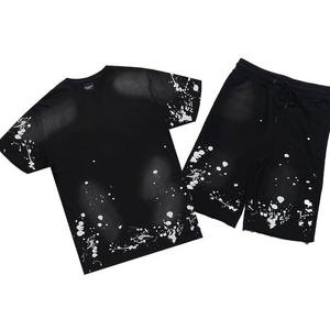 Conjunto Deportivo para Hombre, Camiseta y Pantalones Cortos, para Entrenamiento Informal, Gimnasio, Ejercicio, Dos Piezas, Cómodo para Uso Diario - Product Image 1