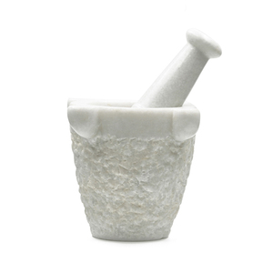 Pure Stone White Marble Mortar and Pestle Manual Herb and Spice <b>Grinding</b> Tool Premium Kitchenware Factory Wholesale Supply Price - Product Image 4