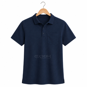 Polo Personalizado para Hombre con Bolsillo, 100% Algodón Piqué, Manga Corta, Casual, para Golf, Transpirable, Uniforme de Trabajo - Product Image 1