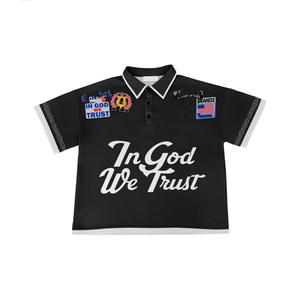 Premium 220 GSM Cotton Polyester Pique <b>Polo</b> Shirt Black <b>White</b> Striped Panel Custom Embroidery Print Logo men <b>polo</b> shirts - Product Image 6