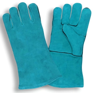 Gants de soudure en cuir de vachette de qualité supérieure, résistants aux flammes, pour travaux lourds, lutte contre les incendies, construction, barbecue - Product Image 2
