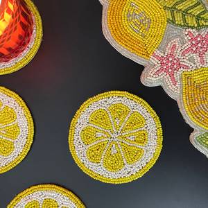 Embroidered Lemon Pattern <b>Table</b> <b>Runner</b> Bohemian Style Plant Design Washable Home Decor - Product Image 5