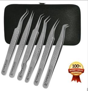 Pince à cils en acier inoxydable très demandée Outils d'extension de cils avec logo personnalisé - Product Image 6