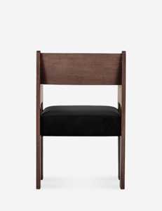 เก้าอี้รับประทานอาหารไม้สักแท้ แข็งแรง ทนทาน เป็นมิตรกับสิ่งแวดล้อม ดีไซน์ตามหลักสรีรศาสตร์ พร้อมเบาะผ้า สำหรับตกแต่งภายในสไตล์โมเดิร์น - Product Image 4