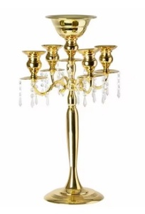 High End Quality 5 Arm <b>Black</b> Aluminum Wedding Christmas Candleabra Table Centerpiece Eco-Friendly for Home Wedding Decorations - Product Image 2