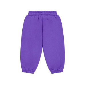 Survêtement à capuche violet pour bébés filles, couleur unie, manches longues, coupe ample décontractée avec poche avant, vêtements d'automne pour nourrissons et tout-petits - Product Image 6