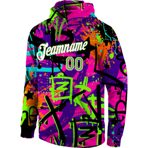 Sudaderas con Capucha Personalizadas para Equipos de Invierno, Sublimación Personalizada, Nombre del Equipo, Número, Sudadera Colorida, Ropa Deportiva, 100% Poliéster - Product Image 2