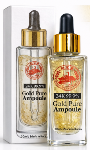 Ampolla de Suero con Oro 24K de Marca Privada con Ácido Hialurónico 30ml, Cuidado Facial Coreano Antienvejecimiento e Hidratante - Product Image 3
