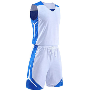 ชุดเสื้อและกางเกงบาสเก็ตบอลแบบซับลิเมชั่นสั่งทำพิเศษ คอวี แขนกุด ระบายเหงื่อได้ดี ผลิตจากโพลีเอสเตอร์ 100% สำหรับผู้ใหญ่ แบบยูนิเซ็กซ์ สีตัดต่อ - Product Image 5
