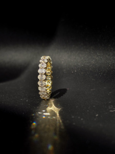 <b>Diamond</b> <b>Ring</b> 14K 18K Yellow Gold Lab Grown <b>Diamond</b> Oval Eternity <b>Ring</b> for Lady Elegant Wedding Engagement Fine Jewelry Gift Fine - Product Image 3