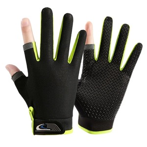 Gants de pêche en soie glacée antidérapants à haute élasticité, à doigts ouverts, protection UV, pour hommes et femmes - Product Image 4