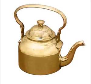 Traditional Brass Tea <b>Kettle</b> Handcrafted <b>Vintage</b> Style Metal Whistling Double Wall Eco-Friendly Durable Food Grade Coffee - Product Image 5