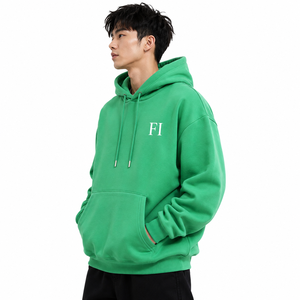 Sweat-shirts à capuche pour hommes en tissu épais personnalisés, style streetwear surdimensionné, 100% coton molletonné, sweat-shirts chauds pour l'hiver, OEM ODM, vente en gros aux États-Unis - Product Image 4