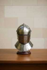 Casque de chevalier médiéval portable avec visière, armure entièrement en acier pour reconstitution historique, cosplay, cadeau - Product Image 2