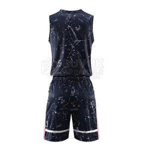Conjunto de Uniforme de Baloncesto con Pantalones Cortos de Cintura Elástica, Tejido Transpirable 100% Poliéster, Tecnología de Secado Rápido - Product Image 2