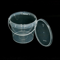 Seaux ronds en plastique transparent de qualité alimentaire pour les bonbons 1/2/3/4/5/6/8/10 litres