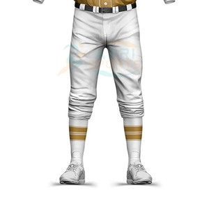 Custom Men's <b>Baseball</b> Uniform Set Gold White Striped Full Sleeve Sublimated Breathable Polyester Jersey Pants All Seasons Adult - Product Image 5