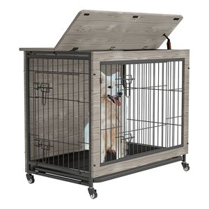 Mobili per Animali Domestici Resistenti e Impermeabili da 38 Pollici, Grigio, per Gatti e Cani da Interno/Esterno - Product Image 1