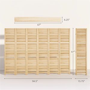 6 Biombos de Madera Natural y Separadores de Ambientes con Diseño que Ahorra Espacio - Product Image 5
