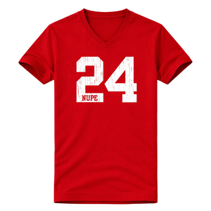 T-shirt à col en V Kappa Alpha Psi numéro 24, vêtements de fraternité grecque avec motif audacieux, confort premium et coupe élégante - Product Image 4