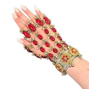 Bracelet artisanal de haute qualité, personnalisé, style afghan vintage, plaqué argent, ensemble de bijoux pour mariage - Product Image 1