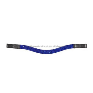Diadema de Doma de Cuero Genuino con Cristales Naturales y Pedrería para Caballos, Producto Ecuestre de Carreras, Venta al por Mayor para Exportadores - Product Image 5
