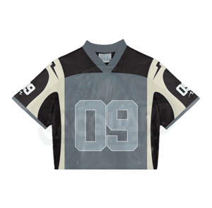 T-shirt de course réfléchissant en maille pour hommes, tendance, faible MOQ, service OEM, vêtements de sport pour jogging nocturne - Product Image 1