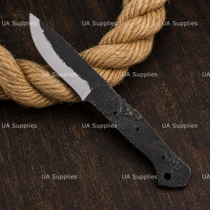 UA Supplies - Hoja de Acero al Carbono Forjada a Mano con Punta Caída para Caza, 0.5mm de Grosor, Material en Blanco para Fabricación de Cuchillos con Mango Personalizado DIY - Product Image 3