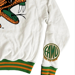 Sudadera de Cuello Redondo con Capucha de Felpa 100% Algodón de la Universidad Agrónoma y Mecánica de Florida (FAMU), Bordada, Otoño Invierno, Logotipo Personalizado - Product Image 5
