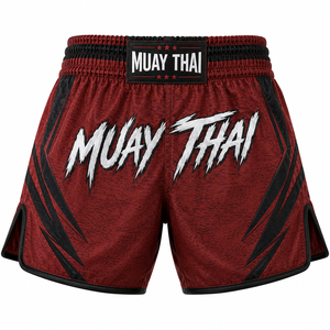 Shorts de Muay Thai à taille élastique, shorts de compétition de Muay Thai, shorts d'entraînement de Muay Thai pour hommes, shorts d'entraînement de Muay Thai pour femmes - Product Image 4