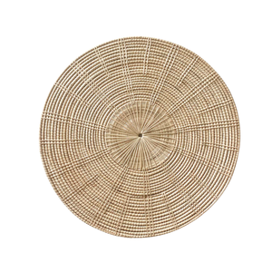 Engagement Party Rattan Table Mat Hand-Made Round <b>Placemat</b> for Elegant Table Decor Natural Woven Underplate - Product Image 2