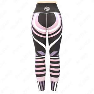 Leggings de yoga sans couture à taille élastique-Mélange de spandex/nylon personnalisé pour plus de flexibilité, de confort et de style dans les vêtements de sport. - Product Image 1