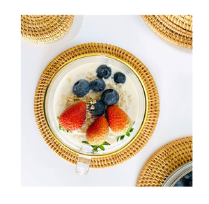 Multi Style Rattan <b>Trivets</b> For Home Hotel & restaurant Food Organizer Heat resistant mats At Reasonable Price - Product Image 5