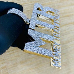 Colgante de Plata 925 con Diseño Clásico de Letra, Estilo Hip Hop de Lujo, Unisex, Regalo para Fiestas y Bodas - Product Image 3