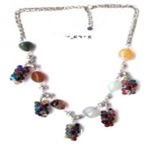 Artesanías Rawat, collar hecho a mano de moda india de estilo bohemio, conjunto de piedra y ágata Aget en joyería artificial, de estilo bohemio, 2017 - Product Image 1