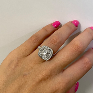 Anillo de compromiso con diamante cultivado en laboratorio de corte redondo de 0.30 quilates para mujer, oro de 14K, joyería nupcial de lujo, regalo. - Product Image 6