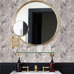 Papel Tapiz Moderno Boho con Hojas de Monstera Abstractas, Fácil de Despegar, Autoadhesivo, Decoración de Pared, Papel Tapiz Autoadhesivo - Product Image 4