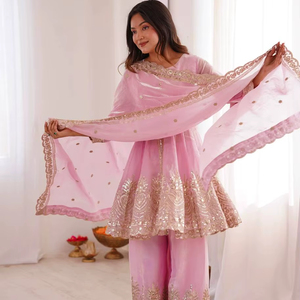 Launching New Designer Party Wear Look New Kediya-Plazo and Dupatta With Heavy Embroidery Work at Wholesale Price - Product Image 1