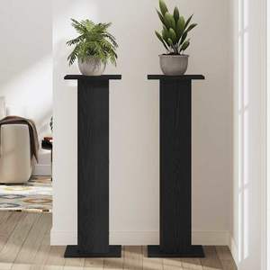 Support à plantes en chêne noir, 2 pièces, 11,81 x 11,81 x 37,40 po, pour pots de fleurs et jardinières - Product Image 4