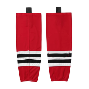 Red And Navy Knee High <b>Leg</b> <b>Warmers</b> For Cycling Breathable Knitted Spandex Polyester Adult Winter Sport Socks - Product Image 6