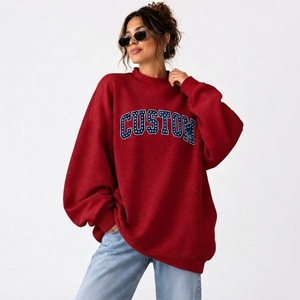 Pull-over surdimensionné à col montant pour femme, coupe ample et décontractée, mode quotidienne raffinée, fabricant en gros de marques privées - Product Image 1