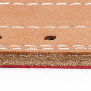 Cinturón de Fitness Personalizable 100% Cuero con Costuras Blancas, Ajustable, con Soporte Lumbar y Protección para Levantamiento de Pesas, Diseño de Palanca - Product Image 5