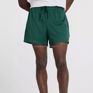 Shorts de basketball tendance pour hommes, personnalisables avec logo, en tissu maille 100% doux, taille élastique, motif uni, pour usage décontracté, vente en gros sur mesure - Product Image 6