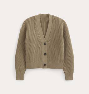 Suéter Chic de Punto Trenzado con Cuello en V para Mujer, Grueso, Cálido y Transpirable, de Lujo, Prenda de Alta Gama para EE. UU. - Product Image 1