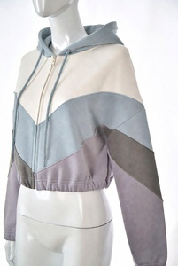 Hoodie court personnalisé pour femme, pull-over formel, coupe oversize, hiver, 100% coton - Product Image 2