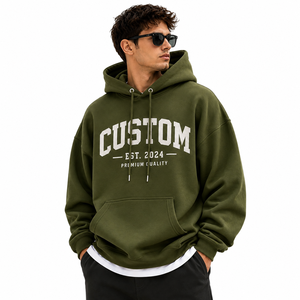 Vêtements pour hommes de qualité supérieure, sweat-shirts à capuche 100% coton, impression en relief, épaules tombantes, pour hommes et femmes - Product Image 5