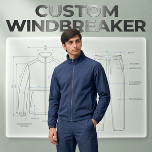 Custom Lightweight Windbreaker Set Men Nylon Hoodie Shorts Sportswear Set Windproof Outdoor Streetwear Tracksuit - Product Image 5