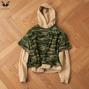 Sweat-shirt à capuche double couche coupe-vent durable, doublé polaire, style streetwear décontracté, en coton épais uni pour hommes - Product Image 3