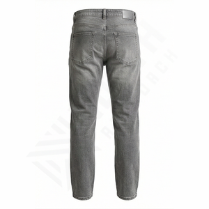 Jeans de Mezclilla Elástica para Hombre, Modernos, Cómodos, Estilo Urbano, Color Azul Sólido, Secado Rápido, Algodón, Primavera-Otoño - Product Image 3